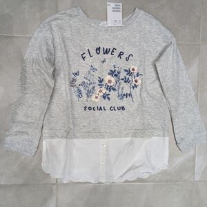 2/$20 NWT H&M Layered Look Long Sleeve Top • Size 6–8Y